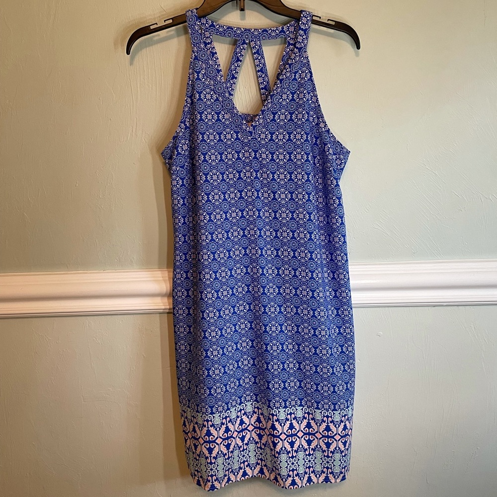 Skies Are Blue geometric floral shift dress